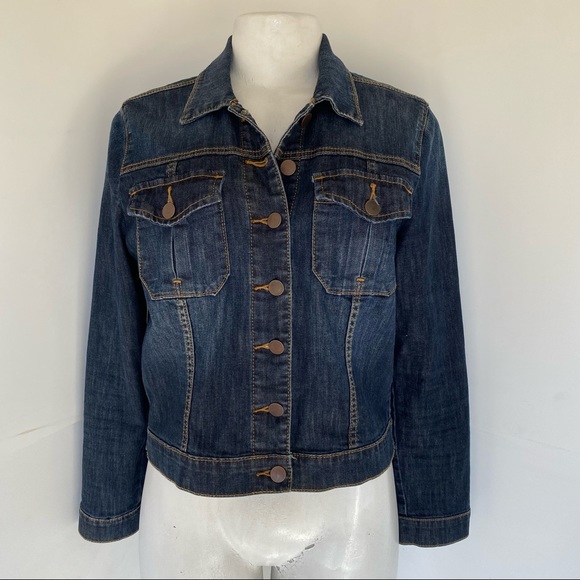 Kut From The Kloth Button Front Denim Jean Jacket Med/ Large Blue - Picture 1 of 5